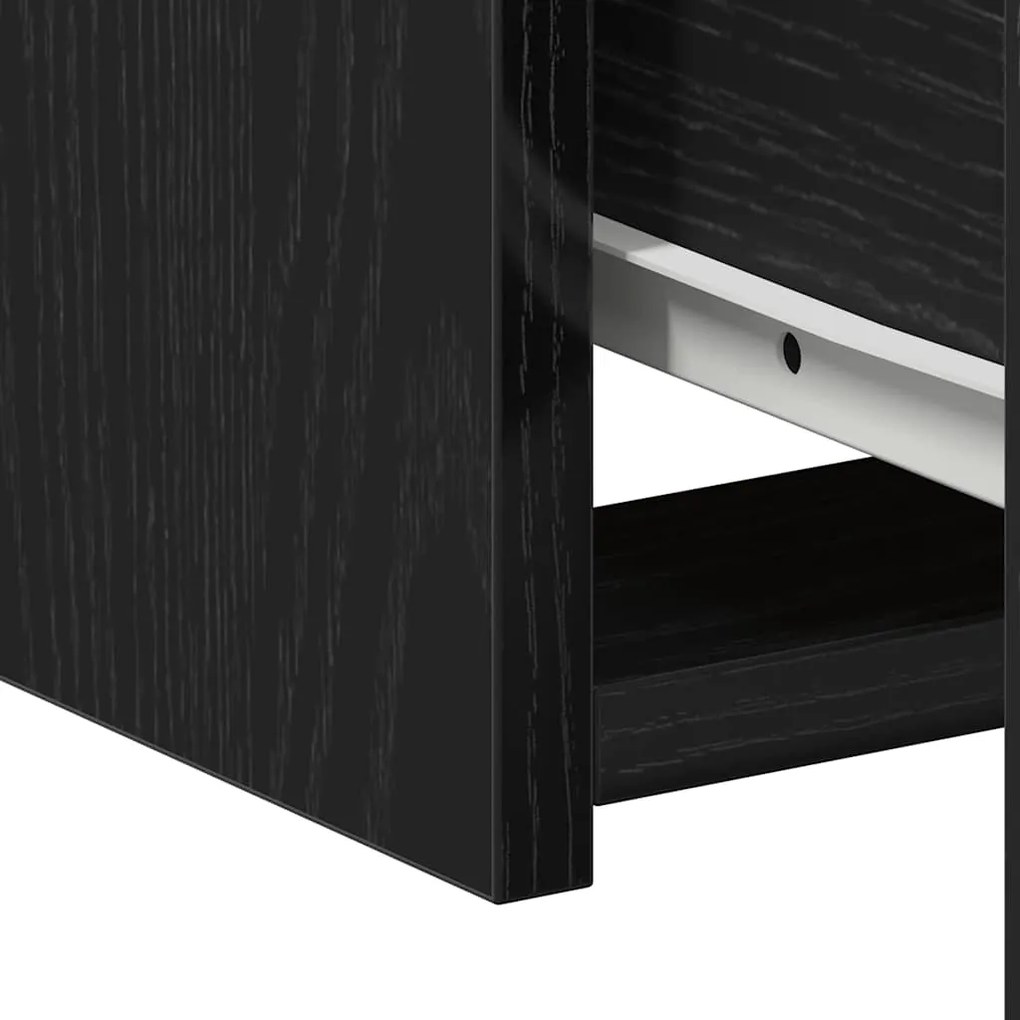 Cabeceiras vidaXL 2 unidades Carvalho Preto 50x32x60cm Madeira de Enge
