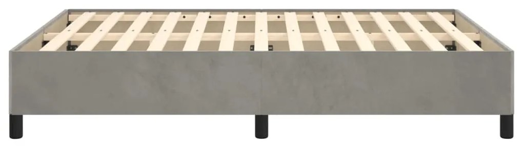 Estrutura de cama sem colchão 140x200 cm veludo cinzento-claro