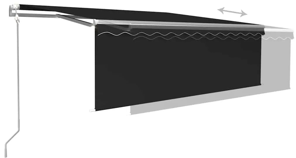 Toldo retrátil automático com estore 4x3 m antracite