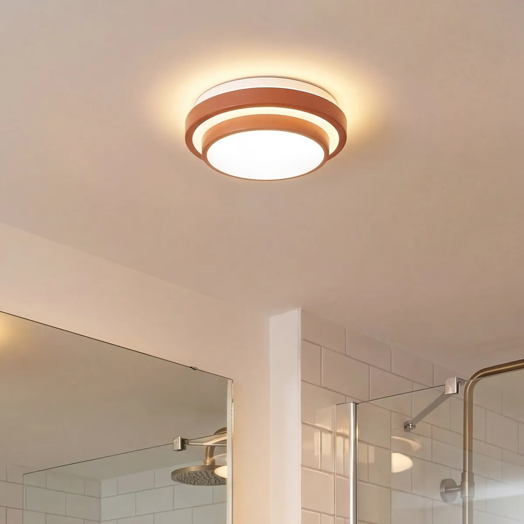 Plafon Moderno Sienna com Branco 25cm IP44 - Walden