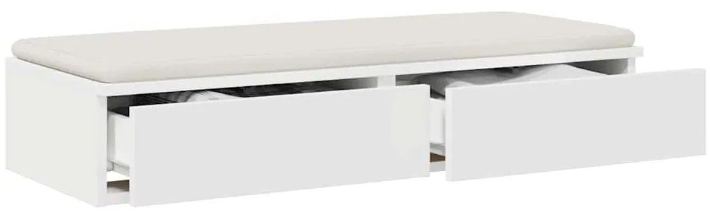 Gavetas para Cama Branca 75x36,5x16,5 cm em Madeira de Engenharia
