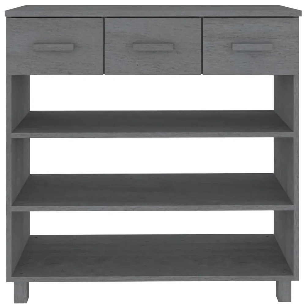 Mesa consola HAMAR 90x35x90 cm pinho maciço cinza-escuro
