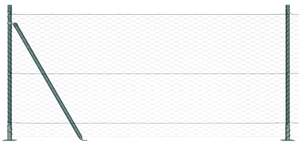 Cerca Hexagonal vidaXL Verde 0.8x50 m Aço