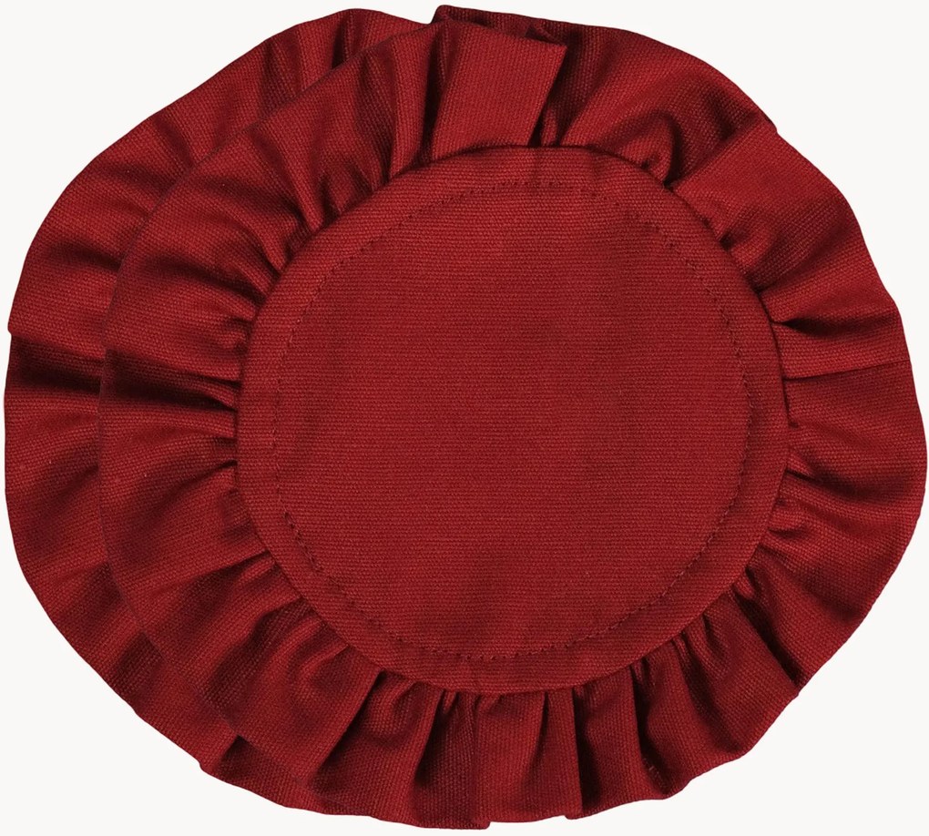Bases para copos em algodão Rhea, conjunto de 2
