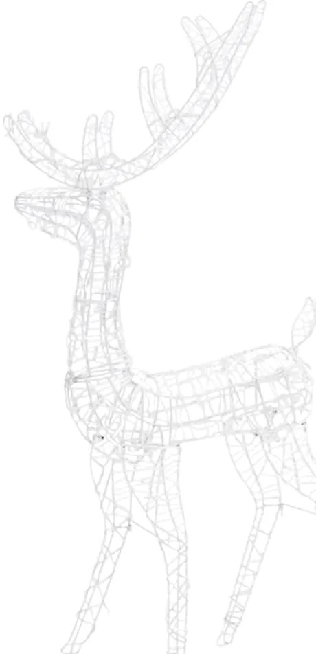 Família de renas decorativa 300 luzes LED acrílico branco frio
