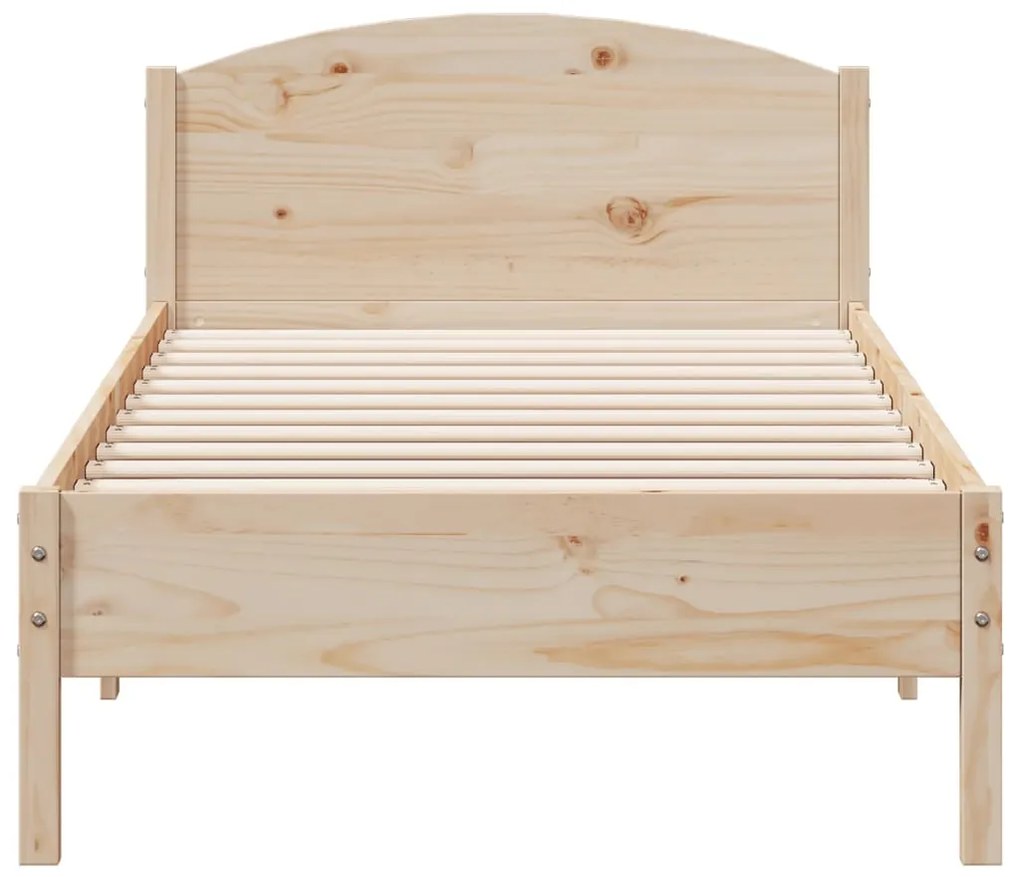 Cama sem colchão 90x200 cm madeira de pinho maciça