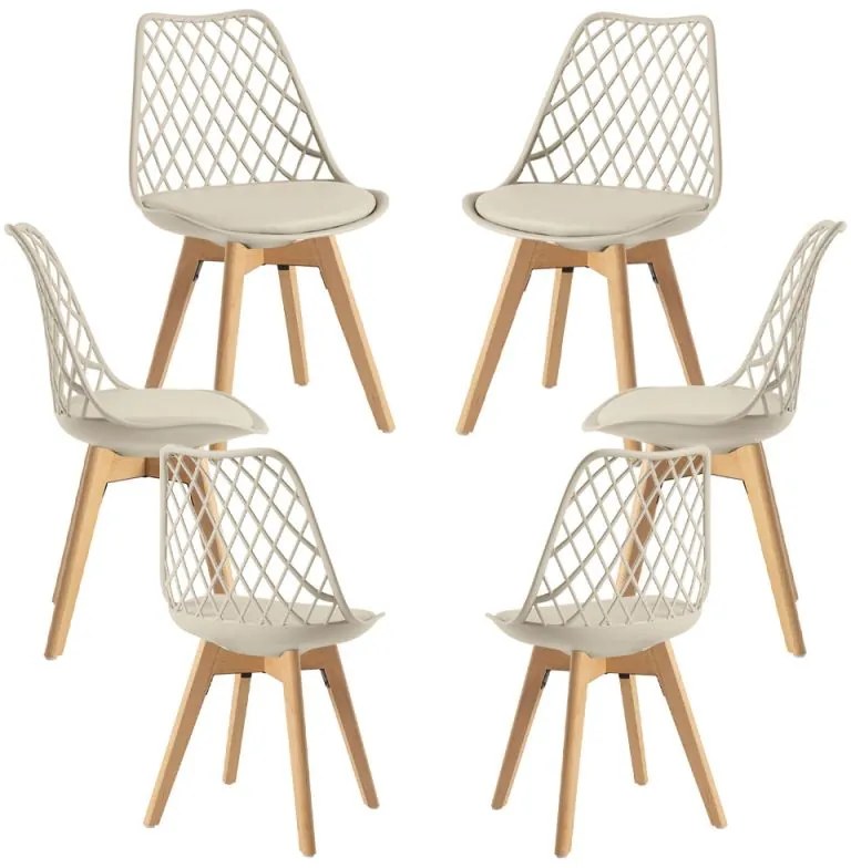Pack 6 Cadeiras Mima - Greige