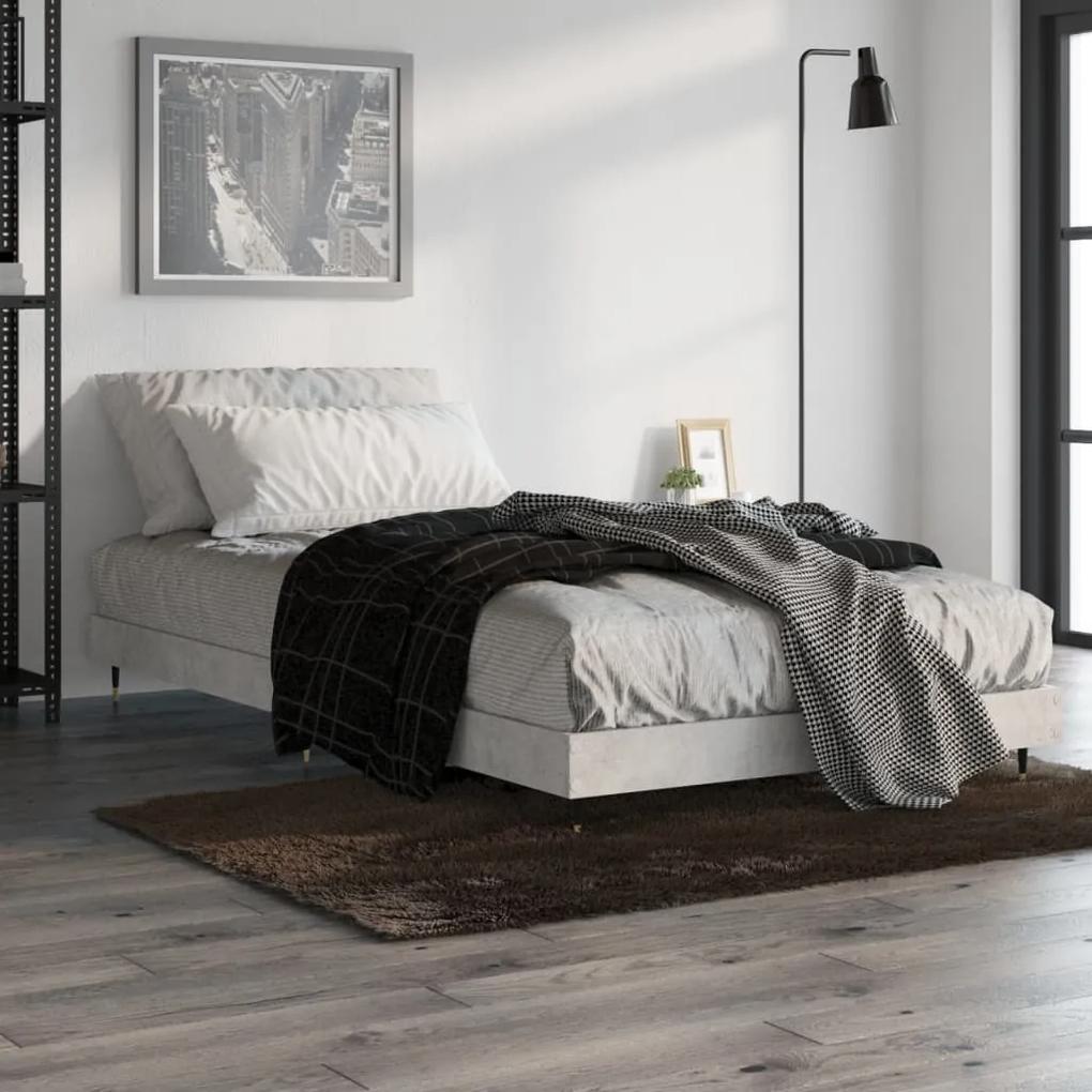 832169 vidaXL Estrutura de cama 90x200 cm derivados de madeira cinza sonoma