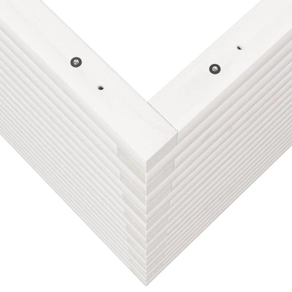 Vaso/floreira de jardim 110x60x68,5 cm pinho maciço branco