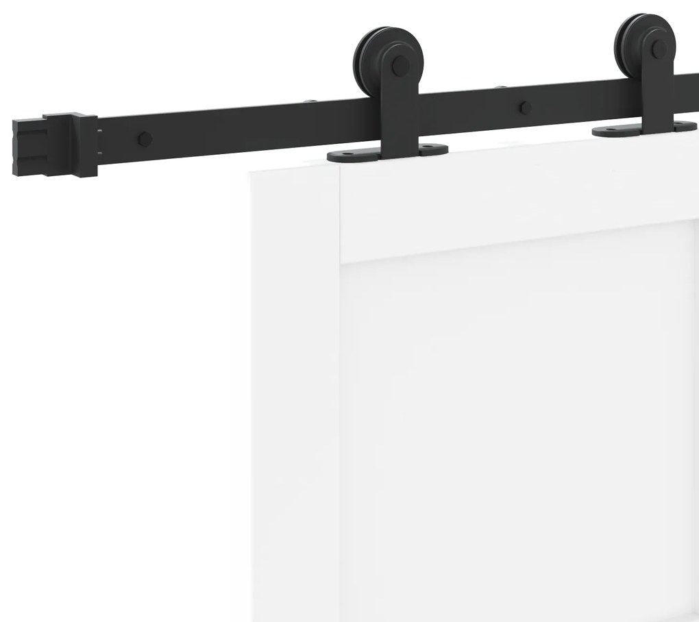 Porta de Correr vidaXL com Conjunto de Ferragens Branca 73.5x198.5 cm
