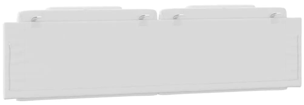 Almofadão de cabeceira 200 cm couro artificial branco