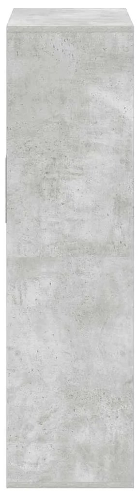 Estante cinzento cimento 66x31x112 cm derivados de madeira