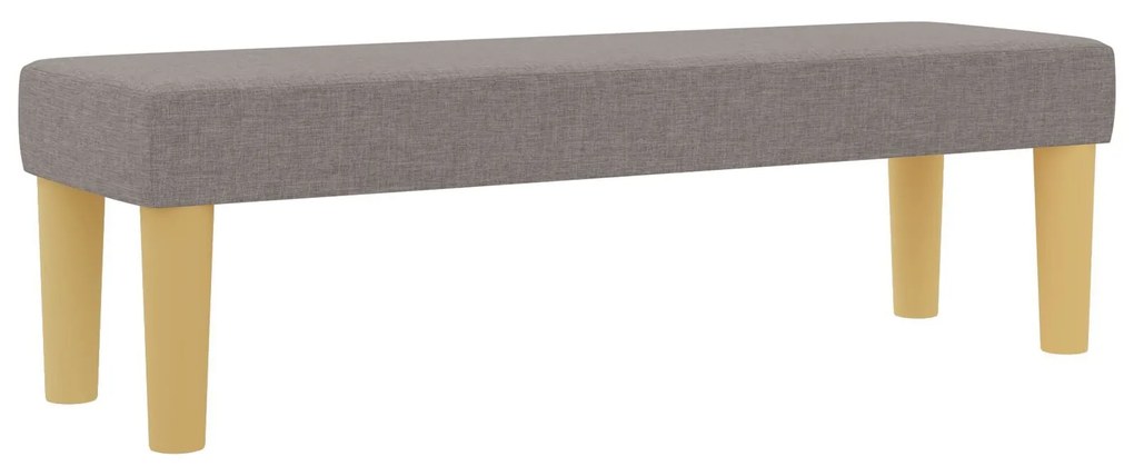 Cama Box Spring com Colchão & Banco Taupe 120x200 cm Tecido
