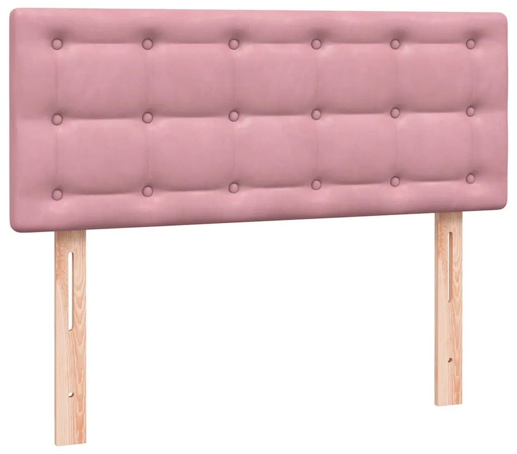 Cama com molas/colchão 120x220 cm veludo rosa