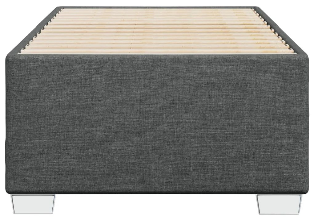 Estrutura de cama sem colchão 80x200 cm tecido cinzento-escuro