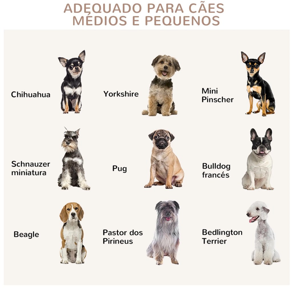 PawHut Gaiola para Cães com 2 Portas Bloqueáveis Casa para Cães de Tam