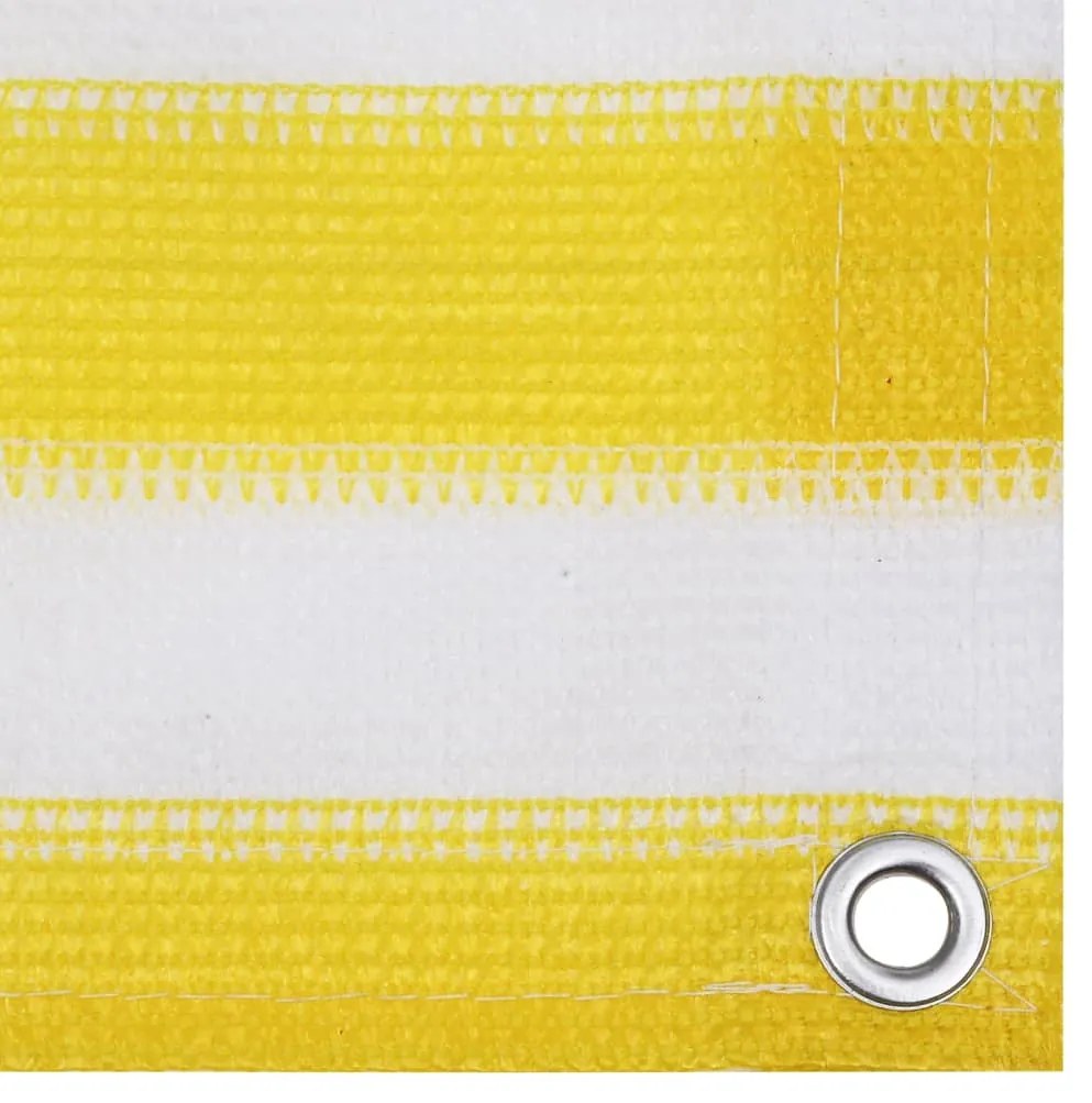 Tela de varanda 120x500 cm PEAD amarelo e branco