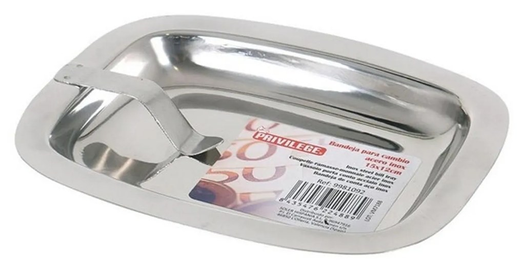 Bandeja Conta Inox 15X12CM