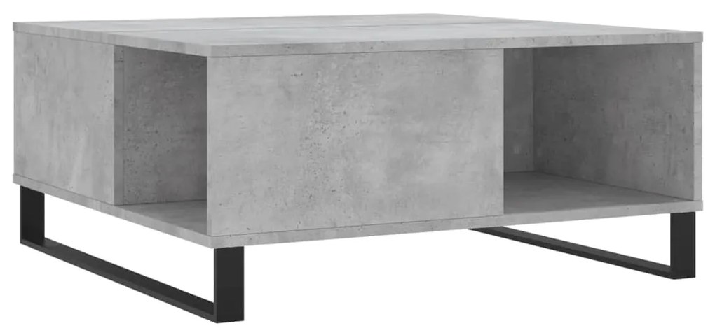 Mesa de centro 80x80x36,5 cm derivados madeira cinzento cimento
