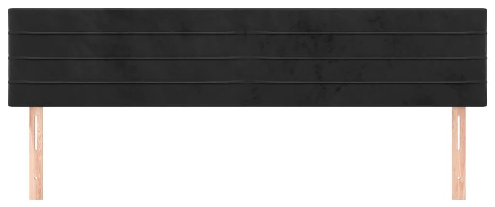 Cabeceira de cama 2 pcs veludo 80x5x78/88 cm preto