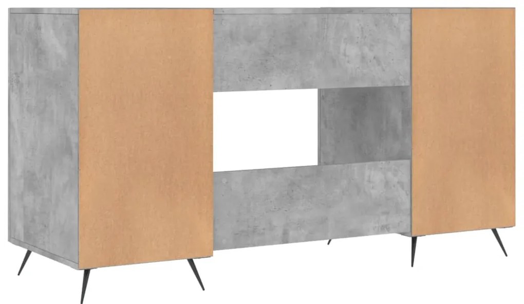 Secretária 140x50x75 cm derivados de madeira cinza cimento
