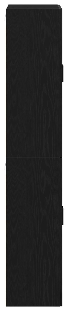 Armários 2 pcs Carvalho Preto 69,5x34x180 cm Madeira de Engenharia