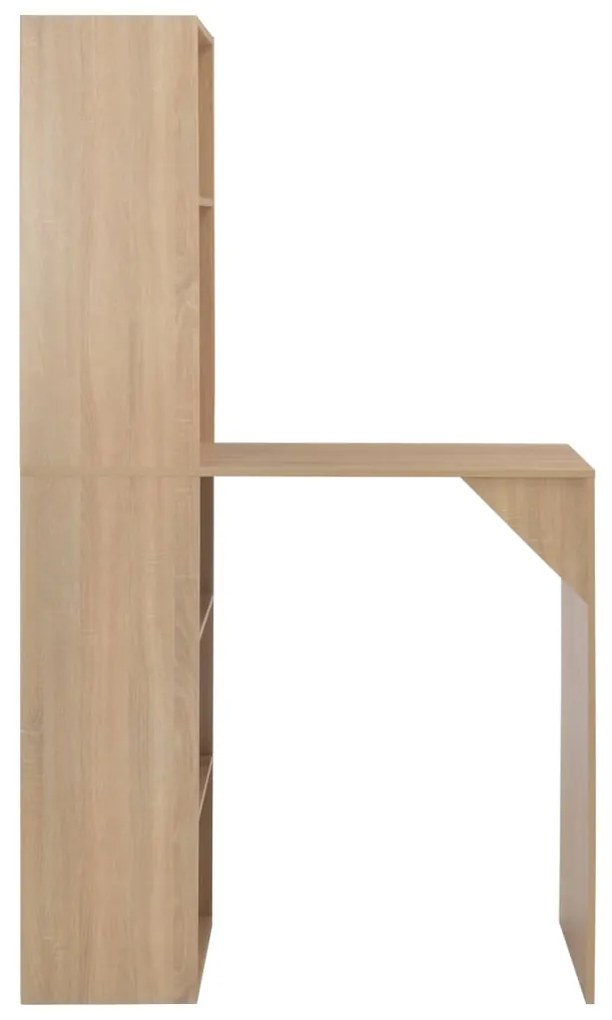 Mesa de bar com armário 115x59x200 cm carvalho