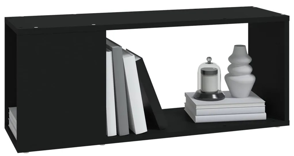 Móvel de TV 80x24x32 cm derivados de madeira preto