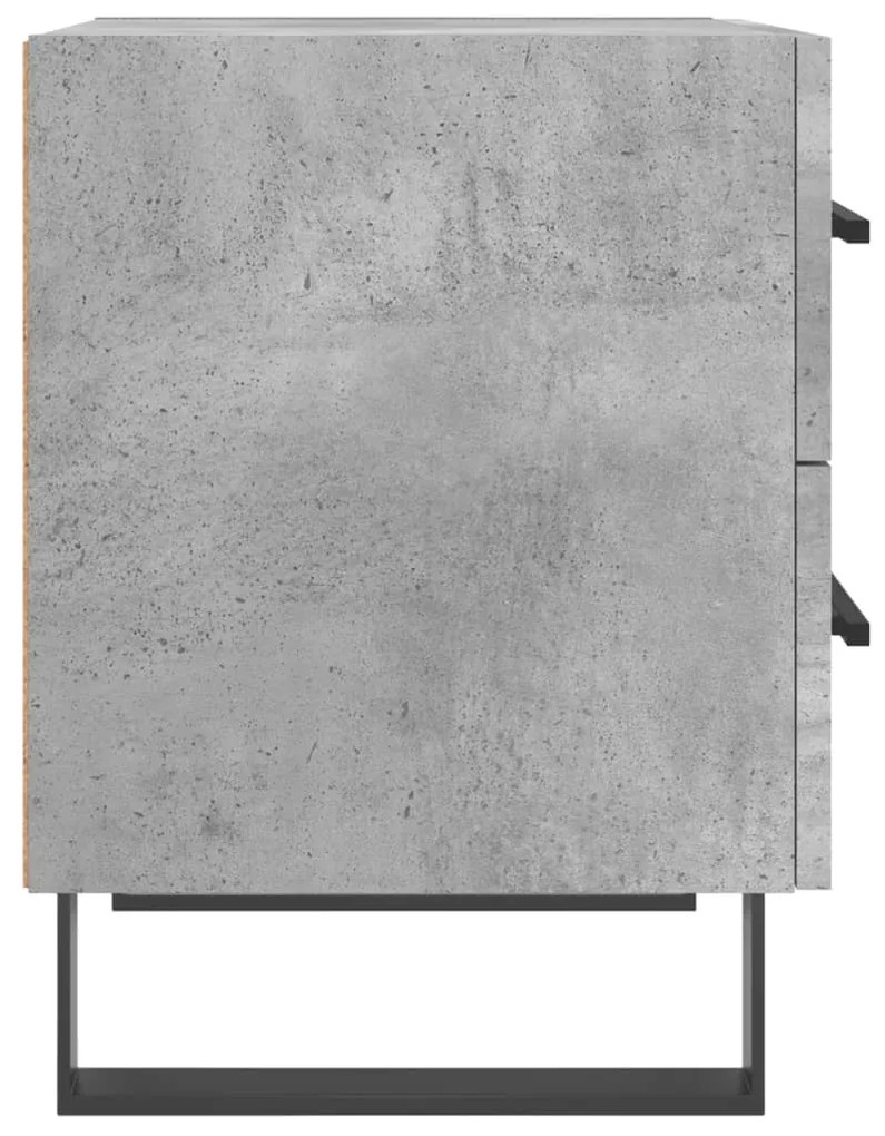 Mesas de cabeceira 2pcs derivados de madeira cinza cimento