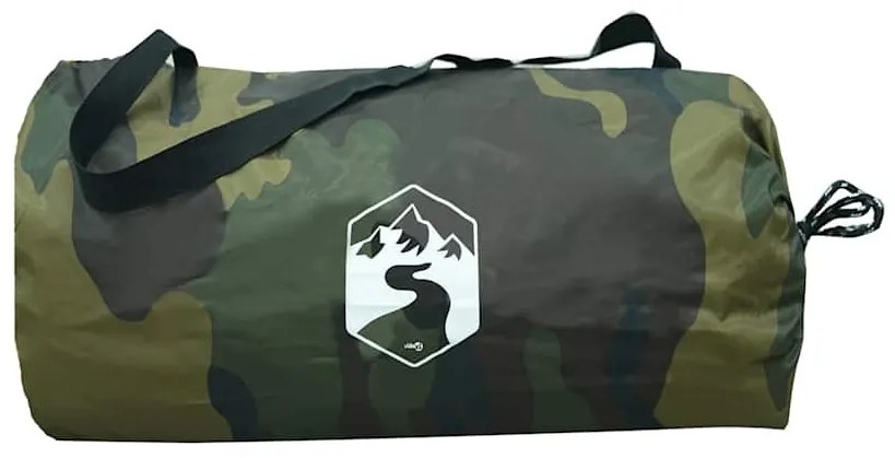 Lona de campismo 366x306 cm impermeável camuflagem