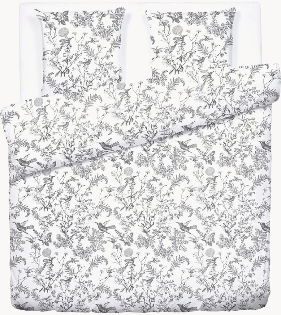 Conjunto de roupa de cama em cetim de algodão Colibri Floral, vários tamanhos