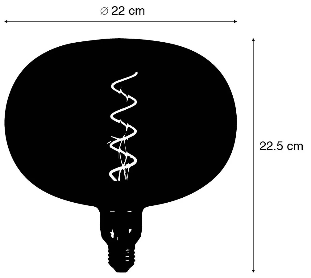 Lâmpada LED E27 regulável DECO 5W 130lm 1800K 22 cm
