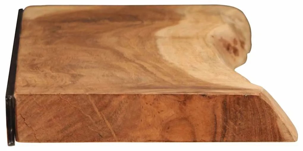 Prateleiras parede 2 pcs 100x20x3,5 cm madeira de acácia maciça