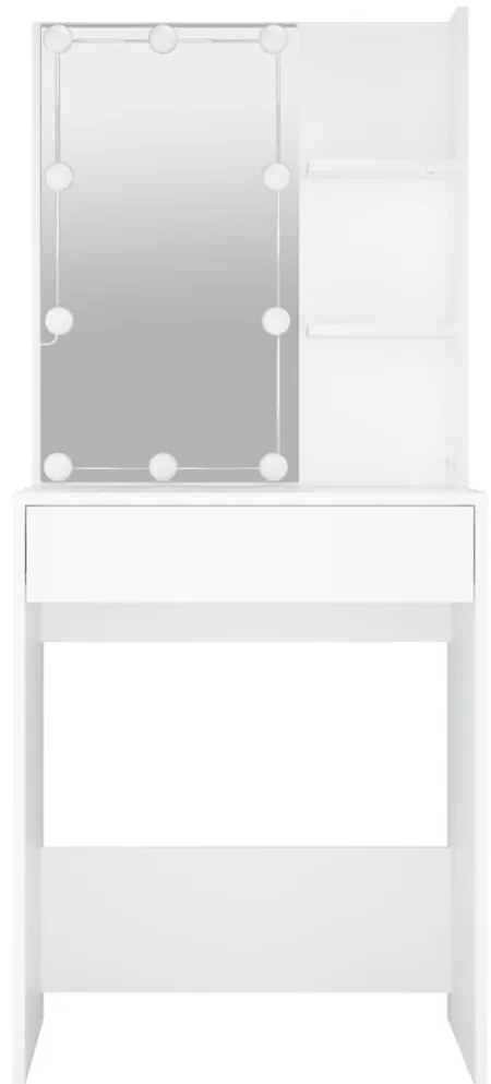 Toucador com LEDs 60x40x140 cm branco