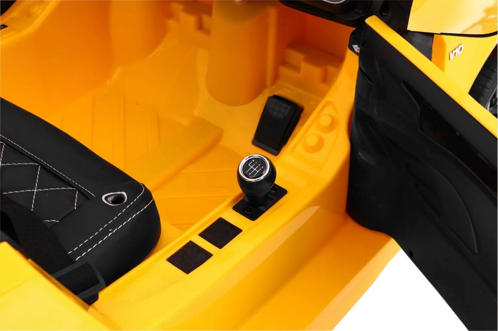 Carro elétrico para Crianças 12V AUDI R8 Spyder RS Rodas de EVA, controlo remoto Amarelo
