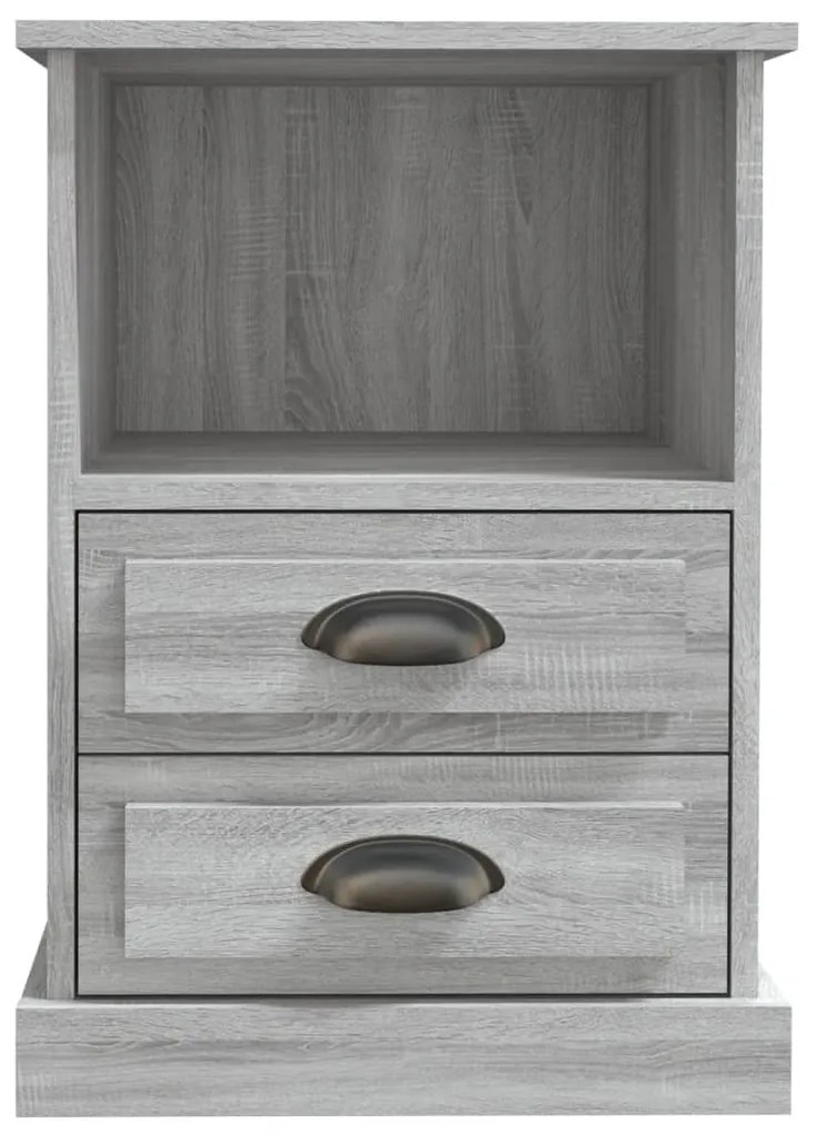 Mesas de cabeceira 2 pcs 43x36x60 cm cinzento sonoma