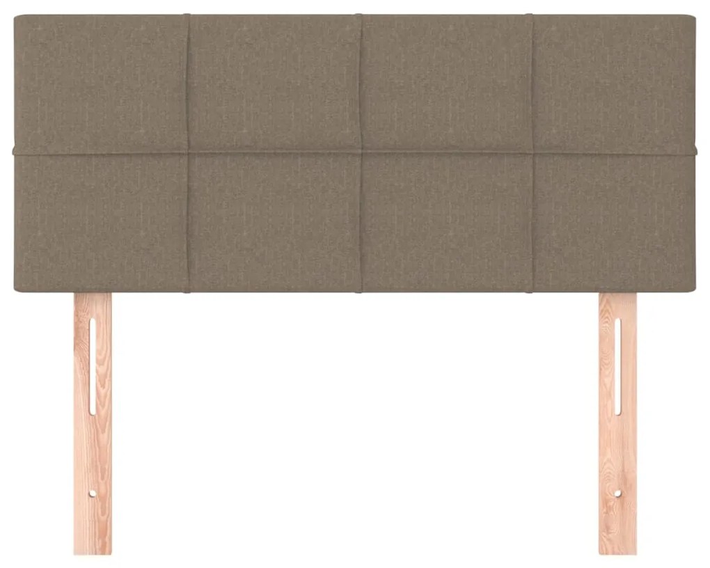 Cabeceira de cama tecido 80x5x78/88 cm cinzento-acastanhado