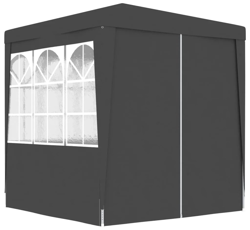 48531 vidaXL Tenda festas com paredes laterais 2x2m 90g/m² antracite