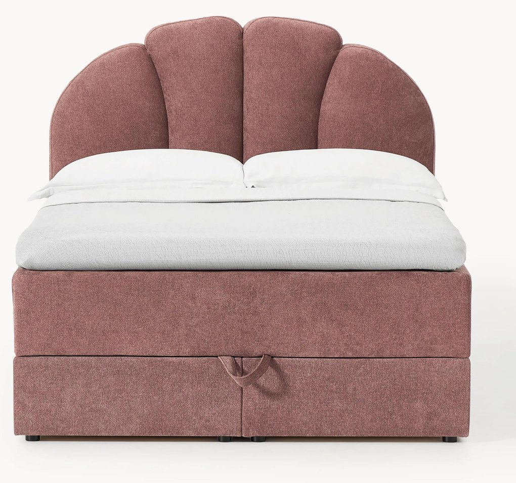 Cama boxspring com espaço de arrumação Romia