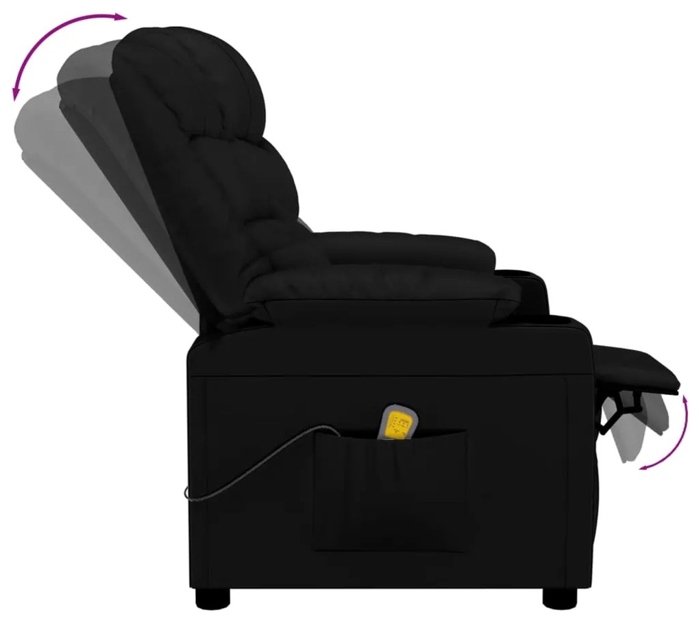Poltrona de massagens couro artificial preto