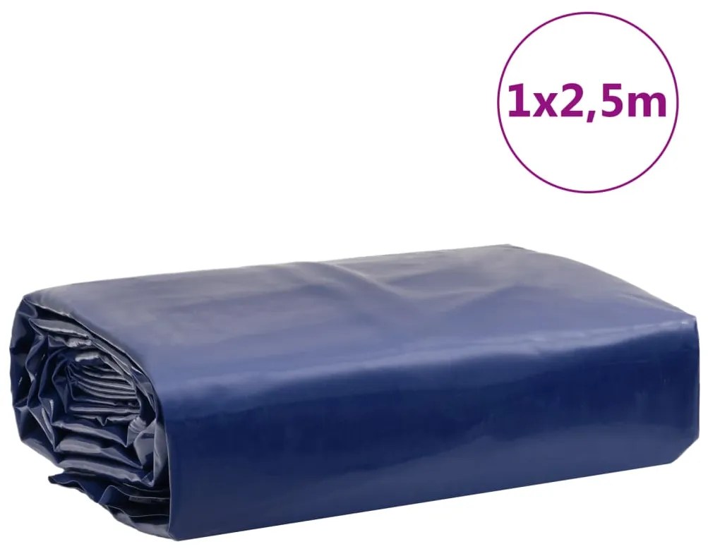 Lona 1x2,5 m 650 g/m² azul