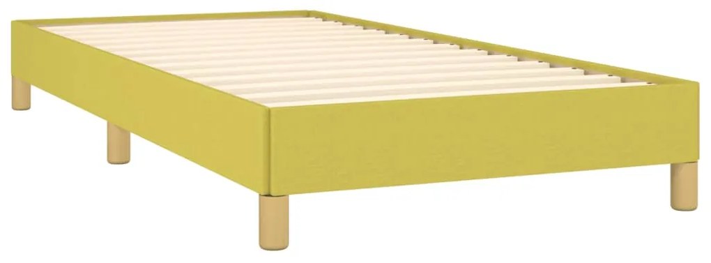 Estrutura de cama sem colchão 100x200 cm tecido verde