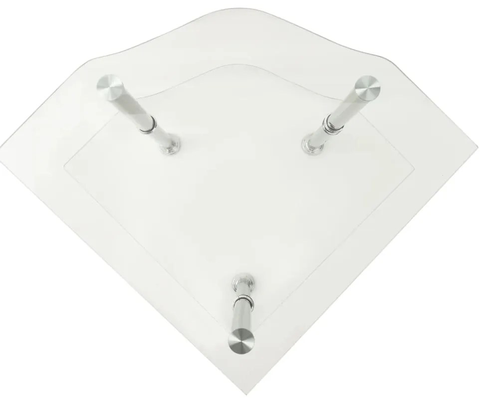 Mesa apoio duas prateleiras 38x38x50cm vidro temp. transparente