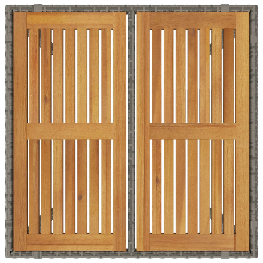 Conjunto de Jantar para Jardim vidaXL de 5 Peças Cinza Rattan Poliéste