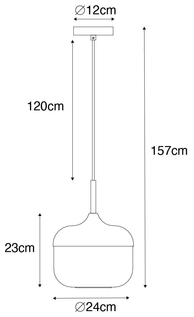Candeeiro de suspensão design preto com dourado e vidro fumê - Kyan