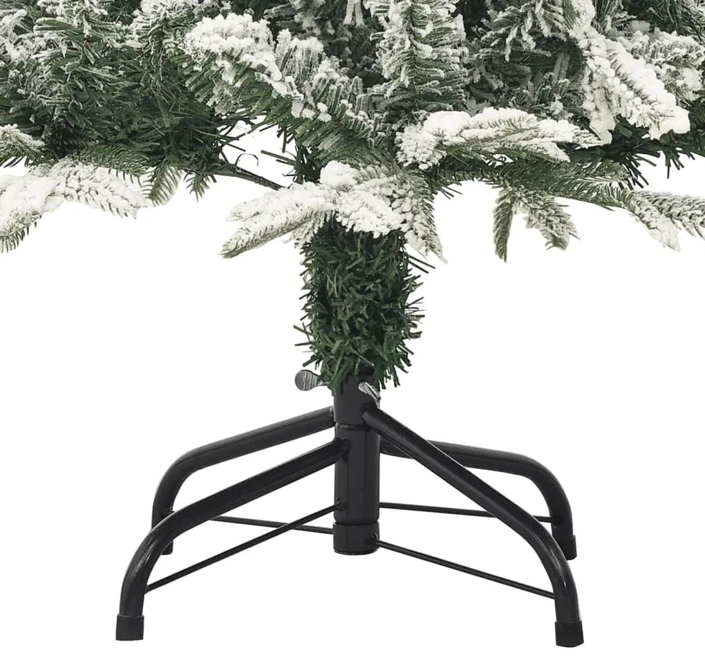 Árvore de Natal artificial com neve 120 cm PVC & PE verde