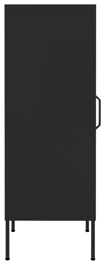 Armário de arrumação aço 42,5x35x101,5 cm preto