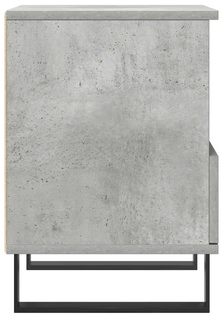 Mesa de cabeceira 40x35x50cm derivados madeira cinzento cimento