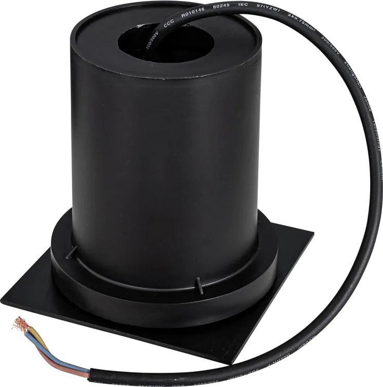 Conjunto de 4 projetores de chão para exterior preto quadrado ajustável IP65 - Delux