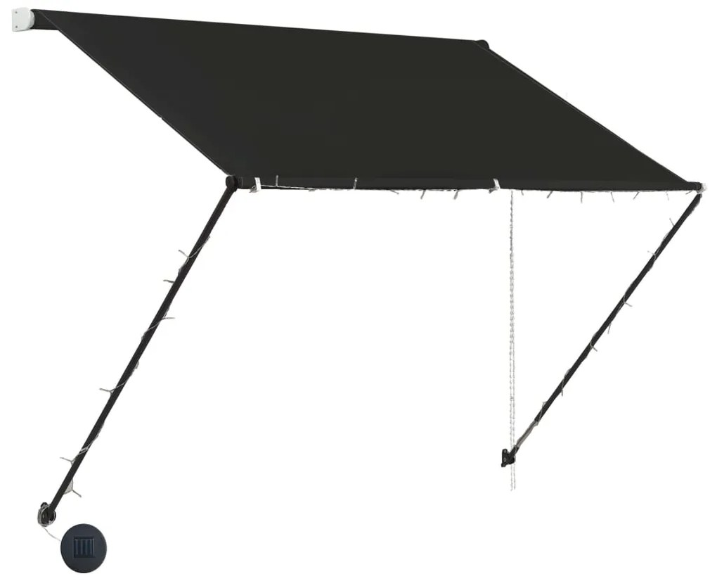 Toldo retrátil com LED 150x150 cm antracite